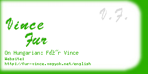 vince fur business card